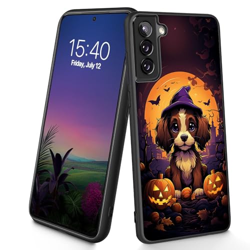 Bxgolkgd Schutzhülle für Galaxy S23 5G, dünn, weich, TPU-Silikon, stoßfest, rutschfest, für Samsung Galaxy S23 5G 2023, 15,5 cm (6,1 Zoll), Halloween-Kürbishund von Bxgolkgd