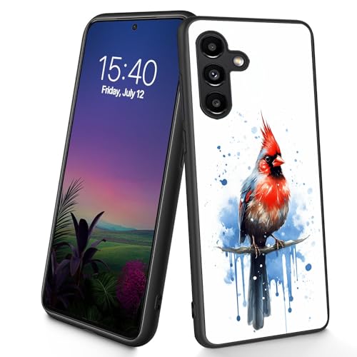 Bxgolkgd Schutzhülle für Galaxy S25 5G, dünn, weiches TPU-Silikon, stoßfest, rutschfest, für Samsung Galaxy S25 5G 2025 15,7 cm (6,2 Zoll), Aquarell, Kardinalvogel von Bxgolkgd