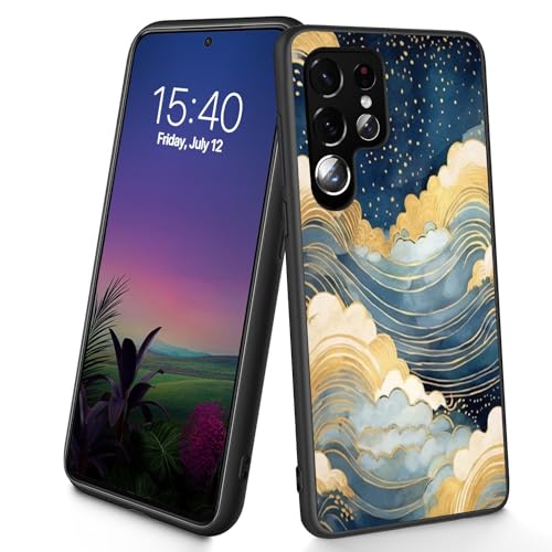 Bxgolkgd Schutzhülle für Galaxy S25 Ultra, dünn, weich, TPU-Silikon, stoßfest, rutschfest, für Samsung Galaxy S25 Ultra 2025, 17,5 cm (6,9 Zoll), Meereswellen von Bxgolkgd