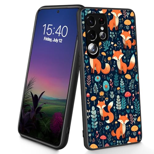 Bxgolkgd Schutzhülle für Galaxy S25 Ultra, dünn, weich, TPU-Silikon, stoßfest, rutschfest, für Samsung Galaxy S25 Ultra 2025, 17,5 cm (6,9 Zoll), süßer Fuchs von Bxgolkgd
