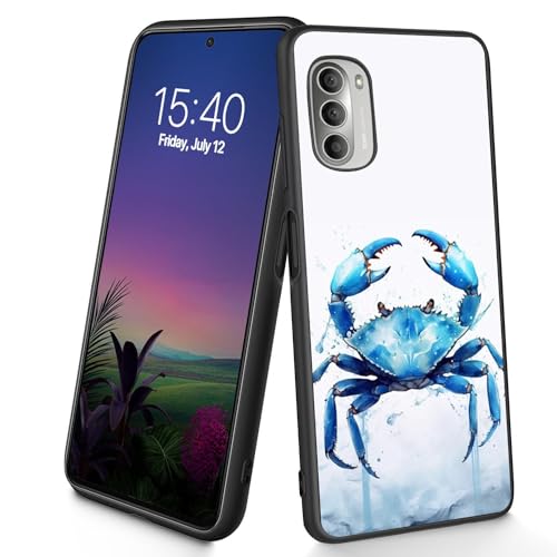 Bxgolkgd Schutzhülle für Moto G 5G 2022, schmal, weich, TPU-Silikon, stoßfest, rutschfest, für Motorola Moto G 5G 2022, 16,5 cm (6,5 Zoll), Aquarell-Krabbe von Bxgolkgd