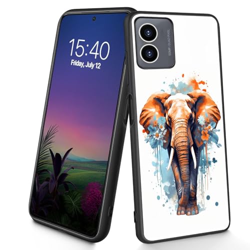 Bxgolkgd Schutzhülle für Moto G 5G 2024, dünn, weiches TPU-Silikon, stoßfest, rutschfest, für Motorola Moto G 5G 2024 16,8 cm (6,6 Zoll), Elefant von Bxgolkgd