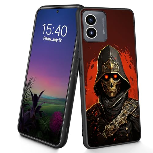 Bxgolkgd Schutzhülle für Moto G 5G 2024, dünn, weiches TPU-Silikon, stoßfest, rutschfest, für Motorola Moto G 5G 2024 16,8 cm (6,6 Zoll), Skelettkrieger von Bxgolkgd