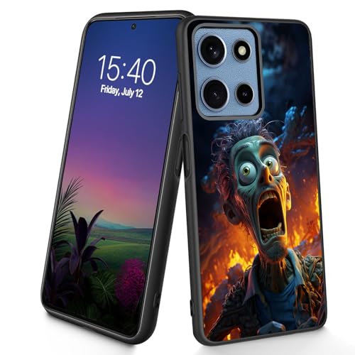 Bxgolkgd Schutzhülle für Moto G 5G 2025, schmal, weich, TPU-Silikon, stoßfest, rutschfest, für Motorola Moto G 5G 2025, 17 cm (6,7 Zoll), Terrified Zombies von Bxgolkgd