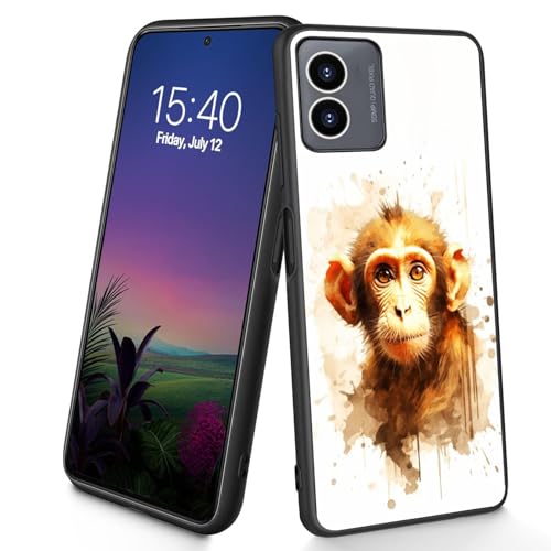 Bxgolkgd Schutzhülle für Moto G Play 2024 16,5 cm (6,5 Zoll), schlanke, weiche TPU-Silikon-Schutzhülle, stoßfest, rutschfest, Baboon von Bxgolkgd