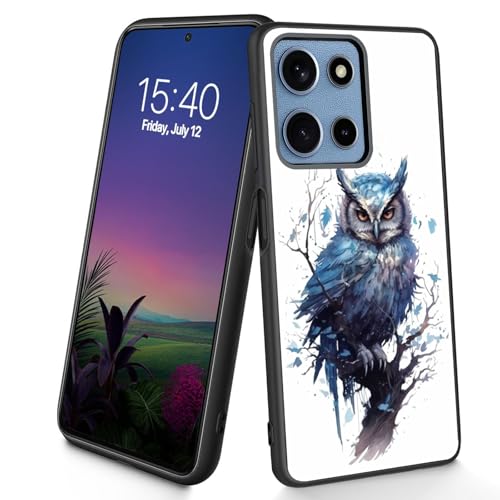 Bxgolkgd Schutzhülle für Moto G Power/Play 2025, dünn, weiches TPU-Silikon, stoßfest, rutschfest, Schutzhülle für Motorola Moto G Power/Play 2025, 17,3 cm (6,8 Zoll), violette Eule von Bxgolkgd