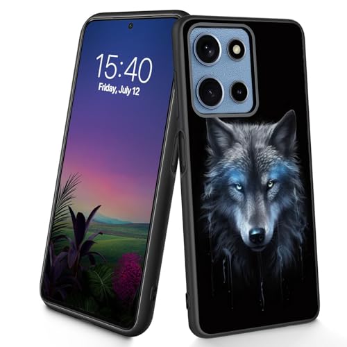 Bxgolkgd Schutzhülle für Moto G Power/Play 2025, schmal, weich, TPU-Silikon, stoßfest, rutschfest, Schutzhülle für Motorola Moto G Power/Play 2025, 17,3 cm (6,8 Zoll), niedlicher Wolf von Bxgolkgd