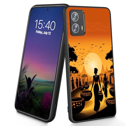 Bxgolkgd Schutzhülle für Moto G Power 5G 2023, dünn, weiches TPU-Silikon, stoßfest, rutschfest, Schutzhülle für Motorola Moto G Power 5G 2023, 16,5 cm (6,5 Zoll), afrikanische Frauen von Bxgolkgd