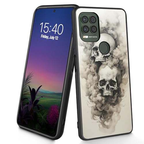 Bxgolkgd Schutzhülle für Moto G Stylus 5G 2021, schmal, weich, TPU-Silikon, stoßfest, rutschfest, für Motorola Moto G Stylus 5G 2021, 17,3 cm (6,8 Zoll), Rauchschädel von Bxgolkgd