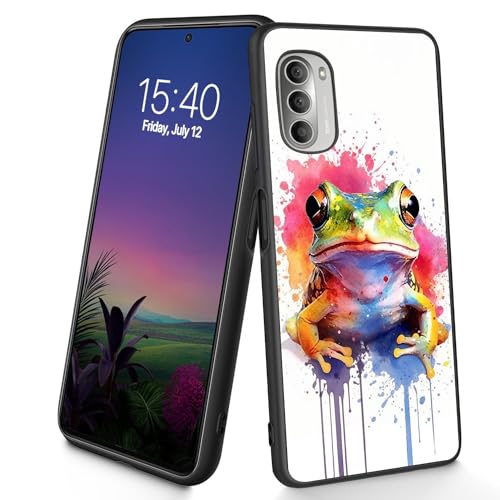 Bxgolkgd Schutzhülle für Moto G Stylus 5G 2022, schmal, weich, TPU-Silikon, stoßfest, rutschfest, für Motorola Moto G Stylus 5G 2022, 17,3 cm (6,8 Zoll), Aquarell Frosch von Bxgolkgd