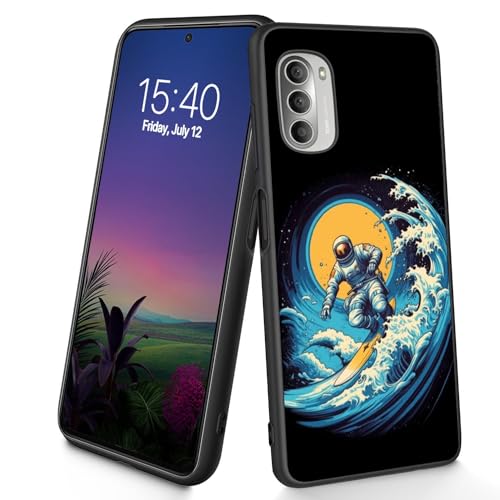Bxgolkgd Schutzhülle für Moto G Stylus 5G 2022, schmal, weich, TPU-Silikon, stoßfest, rutschfest, für Motorola Moto G Stylus 5G 2022, 17,3 cm (6,8 Zoll), Astronauten-Surfen von Bxgolkgd