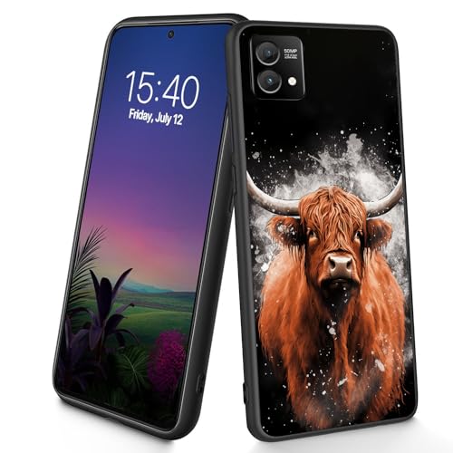Bxgolkgd Schutzhülle für Moto G Stylus 5G 2023, schmal, weich, TPU-Silikon, stoßfest, rutschfest, für Motorola Moto G Stylus 5G 2023 16,8 cm (6,6 Zoll), Hochlandkuh von Bxgolkgd
