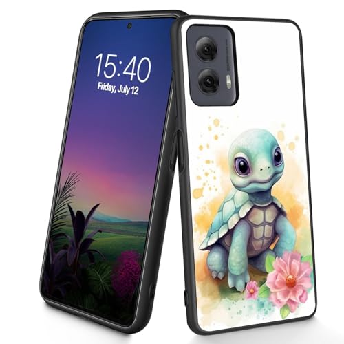 Bxgolkgd Schutzhülle für Moto G Stylus 5G 2024, dünn, weiches TPU-Silikon, stoßfest, rutschfest, für Motorola Moto G Stylus 5G 2024, 16,5 cm (6,5 Zoll), Wasserfarben-Schildkröte von Bxgolkgd