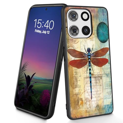 Bxgolkgd Schutzhülle für Moto G Stylus 5G 2025, schmal, weich, TPU-Silikon, stoßfest, rutschfest, für Motorola Moto G Stylus 5G 2025, 17,3 cm (6,8 Zoll), Vintage-Libellen von Bxgolkgd