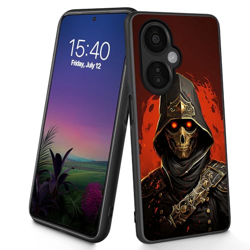 Bxgolkgd Schutzhülle für Nord N30 5G, dünn, weich, TPU-Silikon, stoßfest, rutschfest, für OnePlus Nord N30 5G 2023, 17 cm (6,7 Zoll), Skelettkrieger von Bxgolkgd