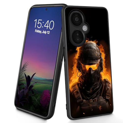 Bxgolkgd Schutzhülle für Nord N30 5G, dünn, weich, TPU-Silikon, stoßfest, rutschfest, für OnePlus Nord N30 5G 2023, 17 cm (6,7 Zoll), amerikanischer Soldat von Bxgolkgd