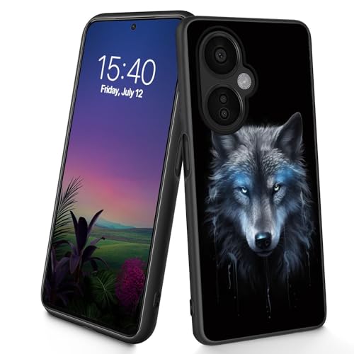 Bxgolkgd Schutzhülle für Nord N30 5G, dünn, weich, TPU-Silikon, stoßfest, rutschfest, für OnePlus Nord N30 5G 2023, 17 cm (6,7 Zoll), niedlicher Wolf von Bxgolkgd
