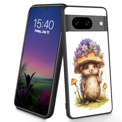 Bxgolkgd Schutzhülle für Pixel 8, dünn, weiches TPU-Silikon, stoßfest, rutschfest, für Google Pixel 8 2023, 15,7 cm (6,2 Zoll), Pilz-Igel von Bxgolkgd
