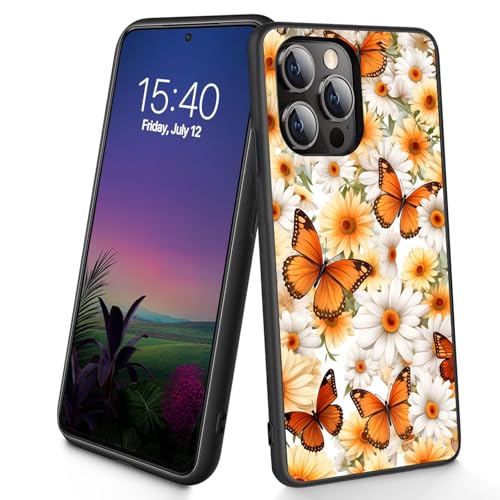 Bxgolkgd Schutzhülle für iPhone 11 Pro, schmal, weich, TPU-Silikon, stoßfest, rutschfest, für Apple iPhone 11 Pro 2019, 5,8 Zoll (14,7 cm), Schmetterlings-Blume von Bxgolkgd