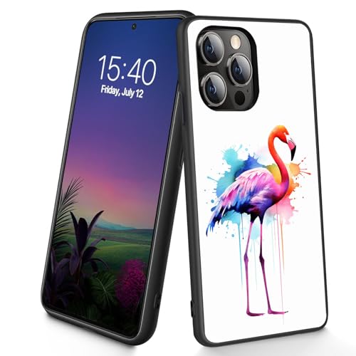 Bxgolkgd Schutzhülle für iPhone 11 Pro Max, dünn, weiches TPU-Silikon, stoßfest, rutschfest, für Apple iPhone 11 Pro Max 2019, 16,5 cm (6,5 Zoll), Aquarell Flamingo von Bxgolkgd