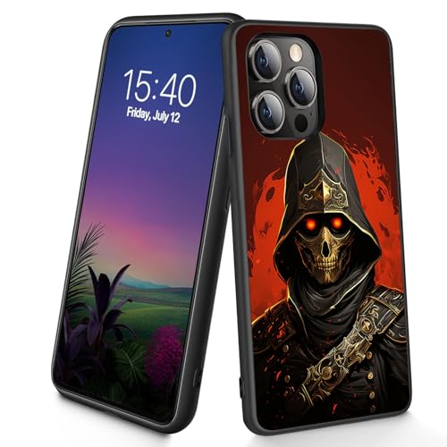 Bxgolkgd Schutzhülle für iPhone 11 Pro Max, schlank, weiches TPU-Silikon, stoßfest, rutschfest, für Apple iPhone 11 Pro Max 2019, 16,5 cm (6,5 Zoll), Skelettkrieger von Bxgolkgd