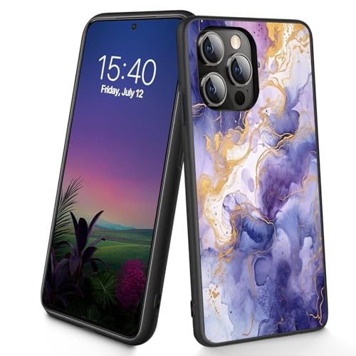 Bxgolkgd Schutzhülle für iPhone 11 Pro Max, schlank, weiches TPU-Silikon, stoßfest, rutschfest, für Apple iPhone 11 Pro Max 2019, 6,5 Zoll, blau-goldener Marmor von Bxgolkgd