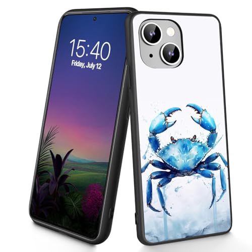 Bxgolkgd Schutzhülle für iPhone 12/12 Pro, dünn, weiches TPU-Silikon, stoßfest, rutschfest, für Apple iPhone 12/12 Pro 2020, 15,5 cm (6,1 Zoll), Aquarell-Krabbe von Bxgolkgd