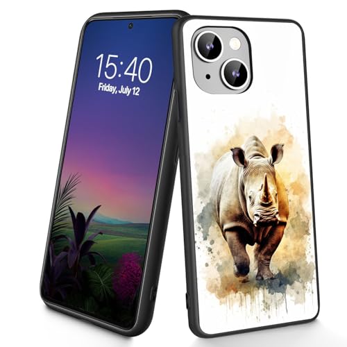 Bxgolkgd Schutzhülle für iPhone 12 Mini, dünn, weiches TPU-Silikon, stoßfest, rutschfest, für Apple iPhone 12 Mini 2020, 5,4 Zoll, Nashorn Bxgolkgd Schutzhülle für iPhone 12 Mini, dünn, weiches TPU-Silikon, stoßfest, rutschfest, für Apple iPhone 12 Mini 2020, 5,4 Zoll, Nashorn von Bxgolkgd