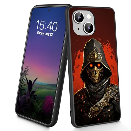 Bxgolkgd Schutzhülle für iPhone 12 Mini, dünn, weiches TPU-Silikon, stoßfest, rutschfest, für Apple iPhone 12 Mini 2020, 5,4 Zoll, Skelettkrieger von Bxgolkgd