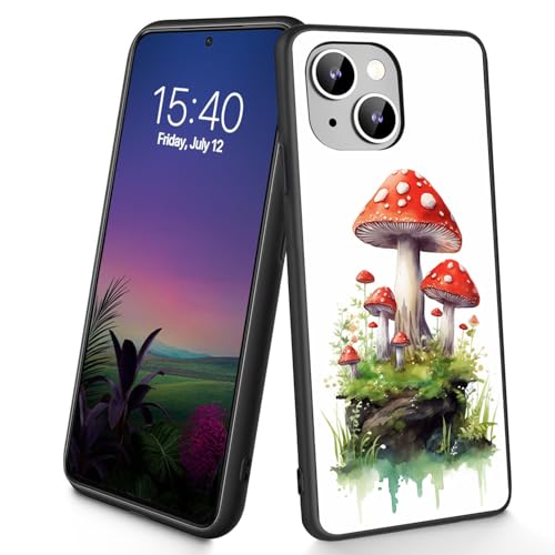 Bxgolkgd Schutzhülle für iPhone 13 Mini, dünn, weiches TPU-Silikon, stoßfest, rutschfest, für Apple iPhone 13 Mini 2021, 5,4 Zoll, Pilz von Bxgolkgd