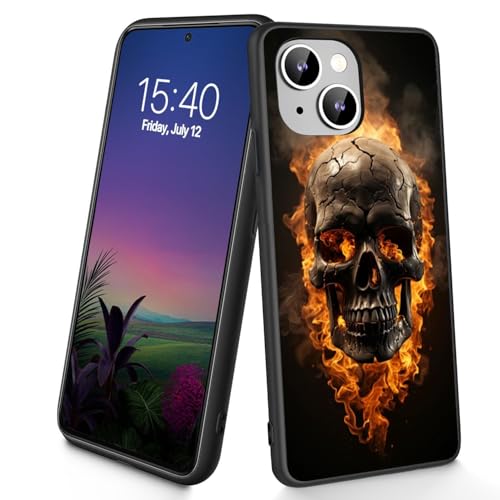 Bxgolkgd Schutzhülle für iPhone 13 Mini, schmal, weiches TPU-Silikon, stoßfest, rutschfest, für Apple iPhone 13 Mini 2021, 5,4 Zoll (13,7 cm), Totenkopf-Design von Bxgolkgd