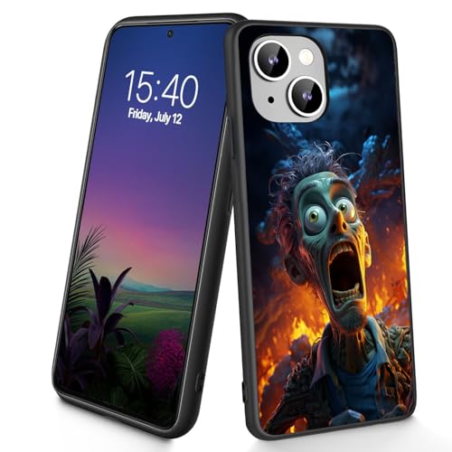 Bxgolkgd Schutzhülle für iPhone 13 Mini, schmal, weiches TPU-Silikon, stoßfest, rutschfest, für Apple iPhone 13 Mini 2021, 5,4 Zoll (13,7 cm), erschreckte Zombies von Bxgolkgd