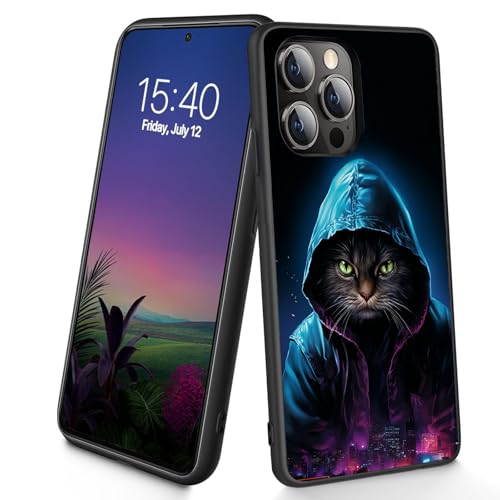Bxgolkgd Schutzhülle für iPhone 15 Pro, dünn, weiches TPU-Silikon, stoßfest, rutschfest, für Apple iPhone 15 Pro 2023, 15,5 cm (6,1 Zoll), lustige Katze von Bxgolkgd