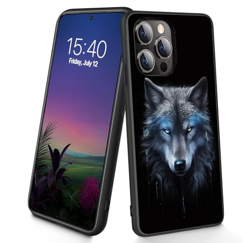 Bxgolkgd Schutzhülle für iPhone 15 Pro, dünn, weiches TPU-Silikon, stoßfest, rutschfest, für Apple iPhone 15 Pro 2023, 15,5 cm (6,1 Zoll), niedlicher Wolf von Bxgolkgd