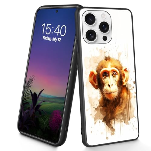 Bxgolkgd Schutzhülle für iPhone 16 Pro, dünn, weiches TPU-Silikon, stoßfest, rutschfest, für Apple iPhone 16 Pro 2024, 16 cm (6,3 Zoll), Baboon von Bxgolkgd