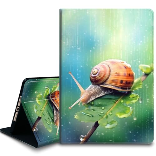 Bxgolkgd Tablet-Schutzhülle für iPad 10,2 Zoll (9. / 8. / 7. Generation, 2021 / 2020 / 2019), stoßfeste Standhülle mit Wärmeableitung, automatische Wake-/Sleep-Funktion, Schnecke von Bxgolkgd