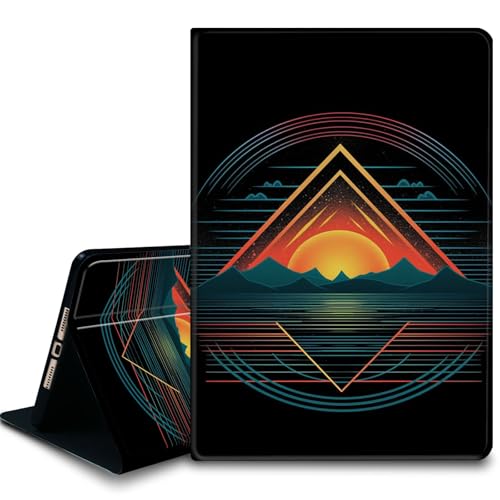 Bxgolkgd Tablet-Schutzhülle für iPad 24,6 cm (9,7 Zoll) (Modell 2017/2018, 5. / 6. Generation), stoßfeste Standhülle mit Wärmeableitung, automatische Wake-/Sleep-Funktion, Sonnenaufgang von Bxgolkgd