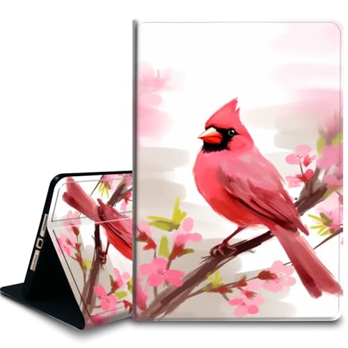 Bxgolkgd Tablet-Schutzhülle für iPad 24,6 cm (9,7 Zoll) (Modell 2017/2018, 5. / 6. Generation), stoßfeste Standhülle mit Wärmeableitung, automatische Wake-/Sleep-Funktion, roter Kardinalvogel von Bxgolkgd
