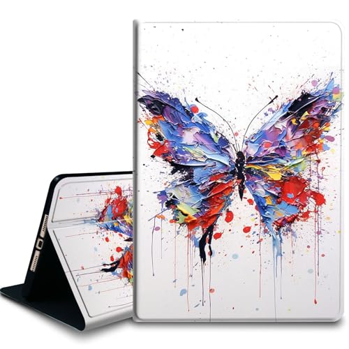 Bxgolkgd Tablet-Schutzhülle für iPad 26,7 cm (10,5 Zoll) (iPad Air 3. 2019/iPad Pro 2017), stoßfeste Standhülle mit Wärmeableitung, automatische Wake-/Sleep-Funktion, Schmetterling von Bxgolkgd