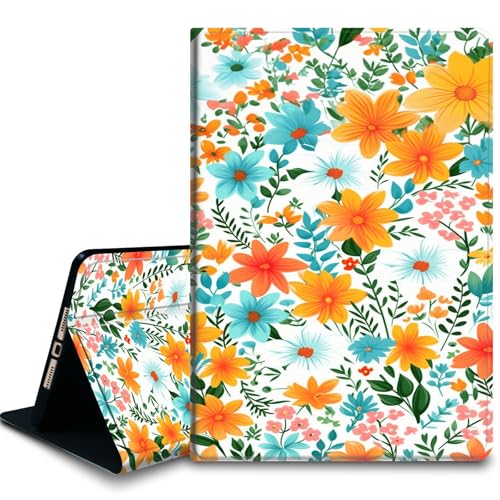 Bxgolkgd Tablet-Schutzhülle für iPad 5. Generation, iPad Pro 27,9 cm (M4) 2024, stoßfeste Standhülle mit Wärmeableitung, automatische Wake-/Sleep-Funktion, Blumen von Bxgolkgd