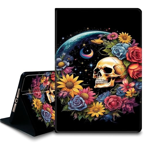Bxgolkgd Tablet-Schutzhülle für iPad Pro 13 Zoll, iPad 7. Generation 2024, stoßfeste Standhülle mit Wärmeableitung, automatische Wake-/Sleep-Funktion, Blumenschädel Bxgolkgd Tablet-Schutzhülle für iPad Pro 13 Zoll, iPad 7. Generation 2024, stoßfeste Standhülle mit Wärmeableitung, automatische Wake-/Sleep-Funktion, Blumenschädel von Bxgolkgd
