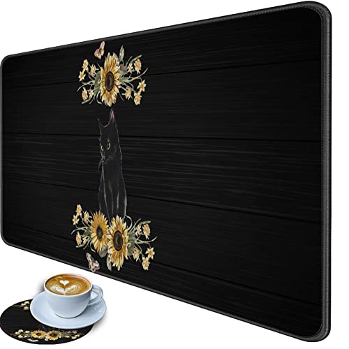 Mauspad mit niedlichem Katzen-Motiv, großes Gaming-Schreibtischunterlage mit genähten Kanten, erweitertes Computer-Mauspad, wasserabweisend, Schreibblöcke mit rutschfester Gummiunterseite, 80 x 30 cm Mauspad mit niedlichem Katzen-Motiv, großes Gaming-Schreibtischunterlage mit genähten Kanten, erweitertes Computer-Mauspad, wasserabweisend, Schreibblöcke mit rutschfester Gummiunterseite, 80 x 30 cm von Bxgolkgd