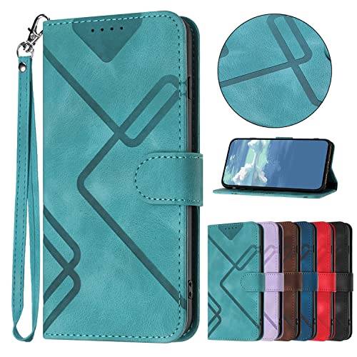 Bxithnr® Handyhülle für Honor Magic 5 Lite 5G Hülle, Premium Leder Handy Klappbare Stoßfeste Flipcase Cover [Standfunktion] [Kartenfächern] Schutzhülle Tasche auch für Honor X40/X9a - Grün von Bxithnr