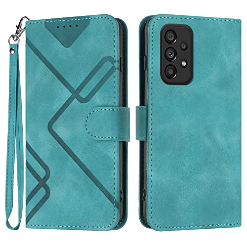 Bxithnr® Handyhülle für Samsung Galaxy A23 5G/4G, Samsung Galaxy M23 5G Hülle, Premium Leder Handy Klappbare Stoßfeste Flipcase Cover [Standfunktion] [Kartenfächern] Schutzhülle Tasche - Grün von Bxithnr