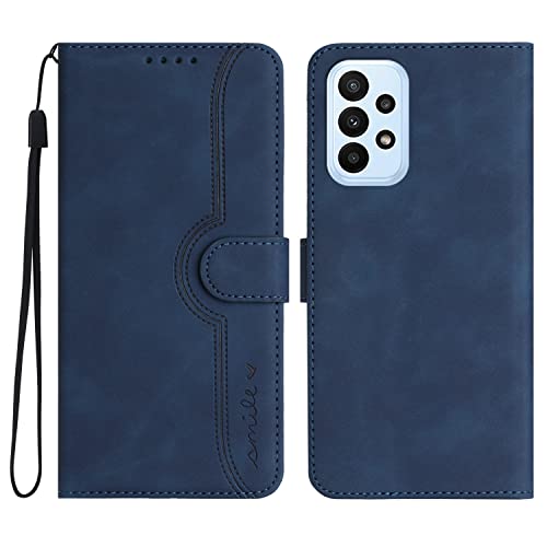 Bxithnr® Handyhülle für Samsung Galaxy A53 5G, Samsung A53 Hülle, Leder Flip Case Wallet Klapphülle Stoßfeste [Kartenfach] [Magnet] [Ständer] Schutzhülle für Samsung Galaxy A53 5G - Blau von Bxithnr