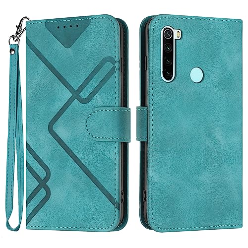 Bxithnr® Handyhülle für Xiaomi Redmi Note 8 Hülle, Premium Leder Handy Klappbare Stoßfeste Brieftasche Flipcase Cover [Standfunktion] [Kartenfächern] Schutzhülle Tasche - Grün von Bxithnr