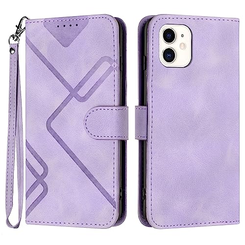 Bxithnr® Handyhülle für iPhone 11, Premium Leder Handy Klappbare Stoßfeste Wallet Flip Case Cover [Standfunktion] [Kartenfächern] Schutzhülle Tasche für iPhone 11 Hülle - Lila von Bxithnr