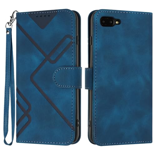 Bxithnr Handyhülle für Huawei Honor 10 Hülle, Premium Leder Handy Klappbare Stoßfeste Brieftasche Flipcase Cover [Standfunktion] [Kartenfächern] Schutzhülle Tasche - Blau von Bxithnr