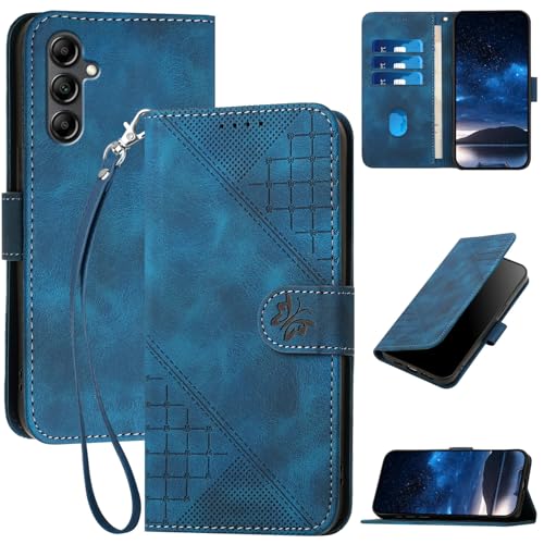 Bxithnr Handyhülle für Samsung Galaxy A16 5G Hülle Tasche mit Premium Leder [Kartenfach] [Standfunktion] Flip Case Cover Schutzhülle für Samsung Galaxy A16 5G - Blau von Bxithnr