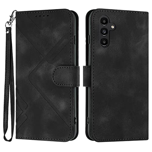 Bxithnr Handyhülle für Samsung Galaxy A34 5G, Samsung A34 5G Hülle, Premium Leder Handy Klappbare Stoßfeste Brieftasche Flipcase Cover Magnetic Stander Schutzhülle Tasche für Galaxy A34 5G - Schwarz Bxithnr Handyhülle für Samsung Galaxy A34 5G, Samsung A34 5G Hülle, Premium Leder Handy Klappbare Stoßfeste Brieftasche Flipcase Cover Magnetic Stander Schutzhülle Tasche für Galaxy A34 5G - Schwarz von Bxithnr